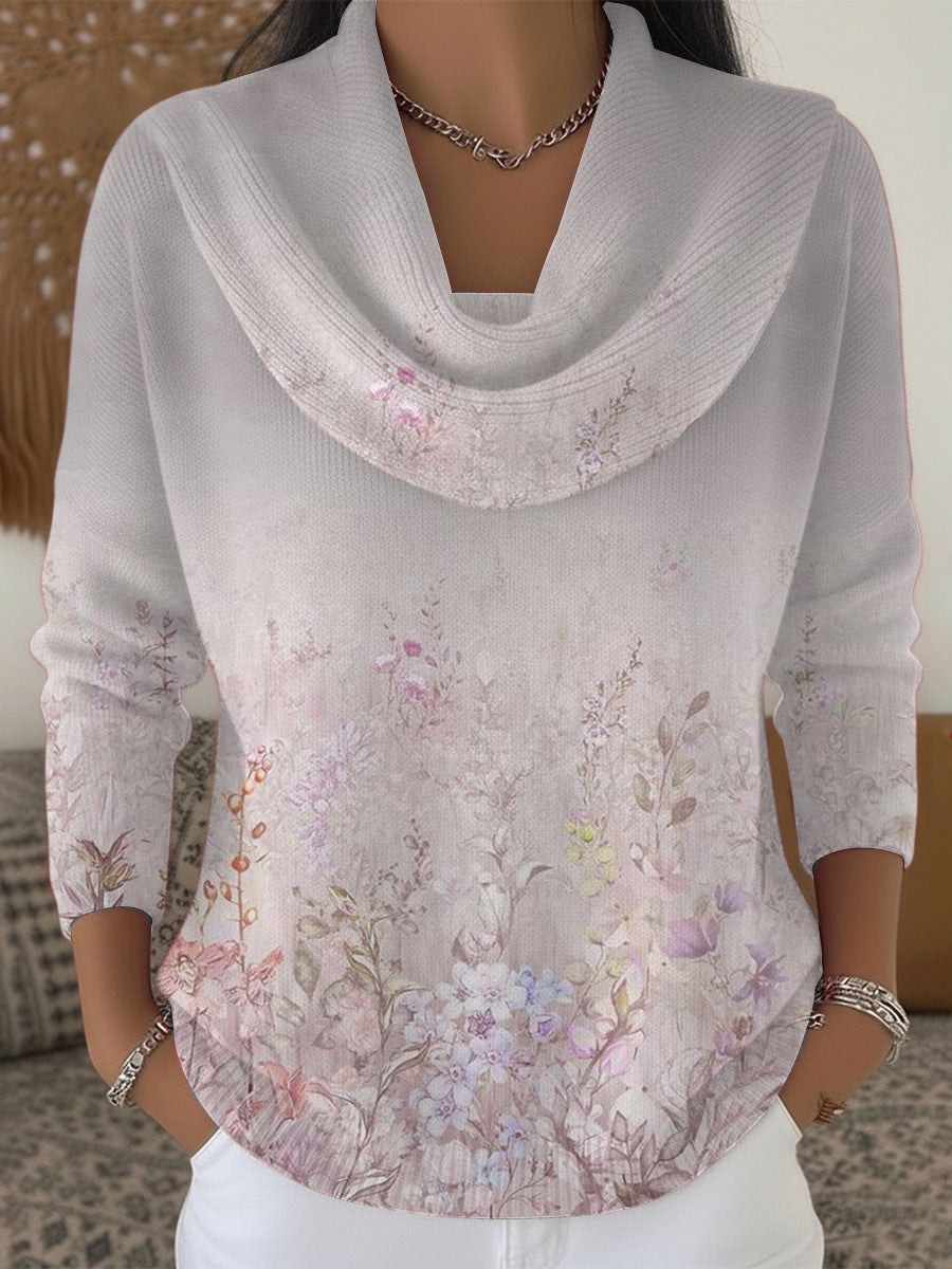 Womens Casual Loose-fitting Pullover Hoodie with a Cowl Neck