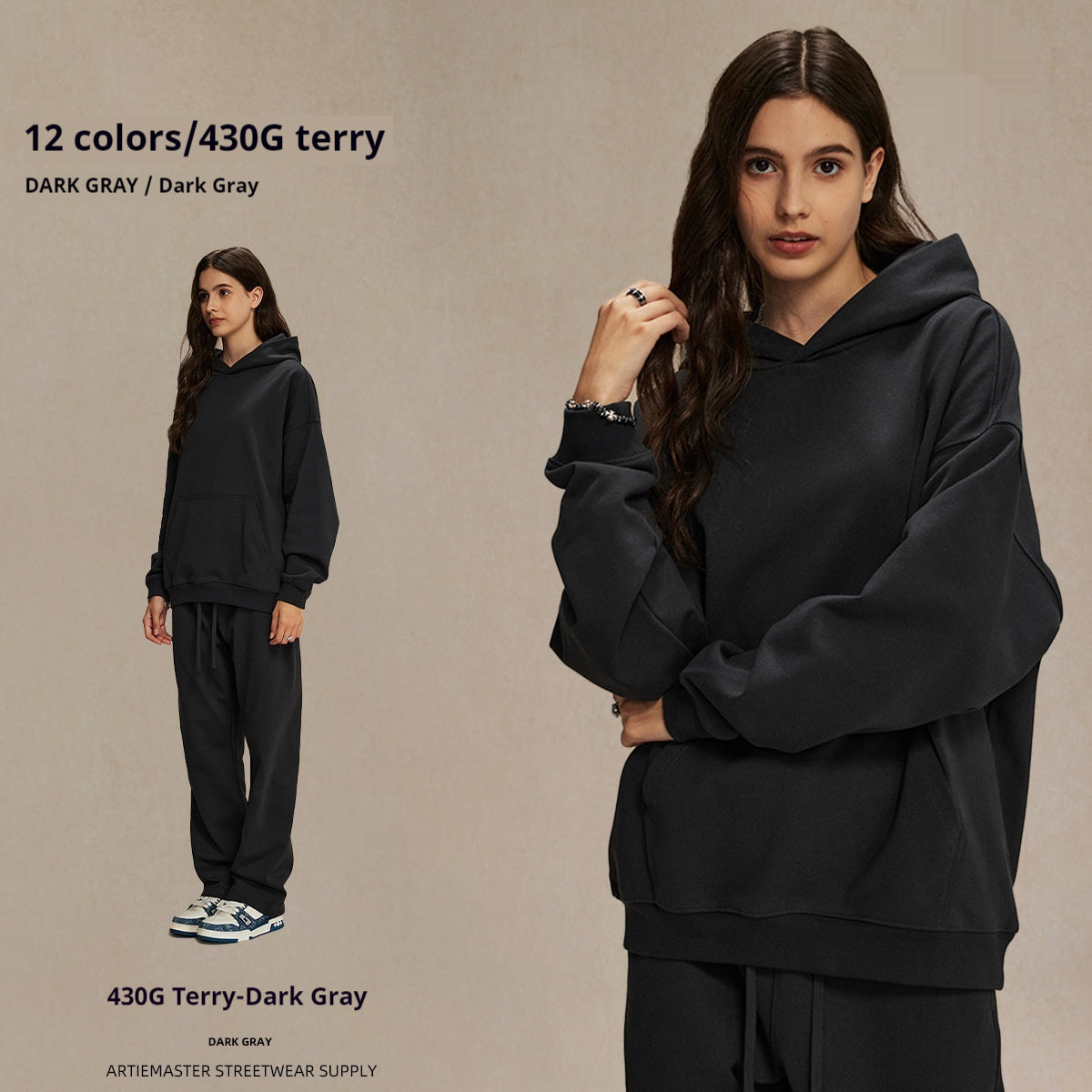 Cozy Unisex Cotton Terry Hoodie with Pocket
