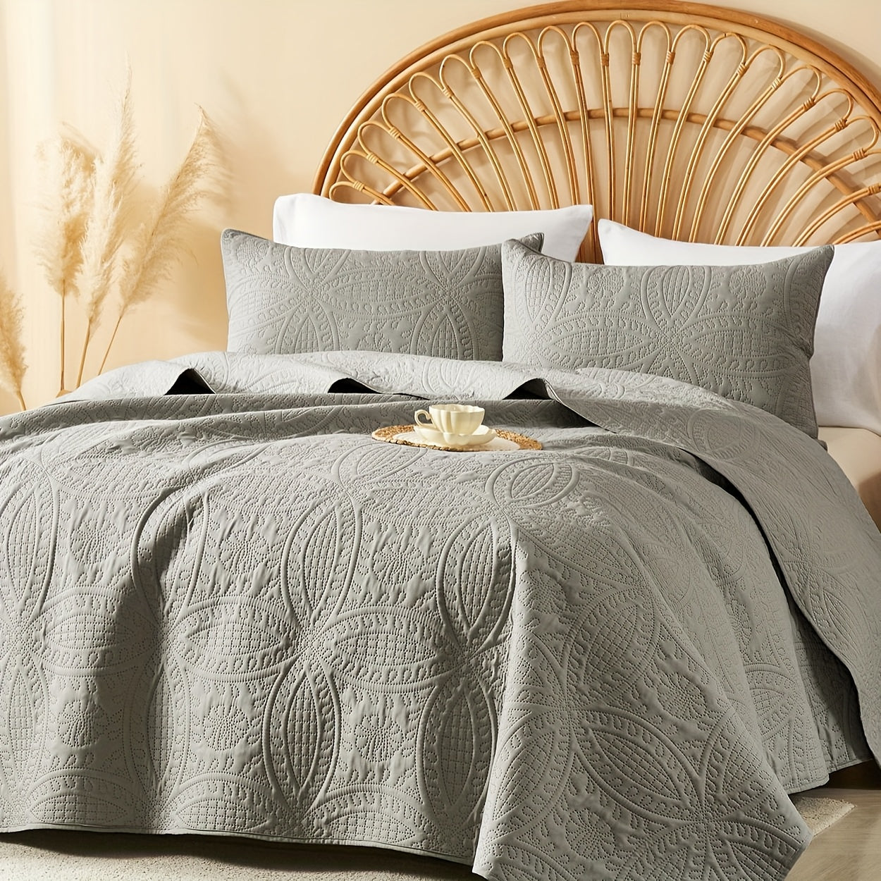2/3pcs Quilt Set Bedspreads - Soft Cool & Refreshing Summer Quilt Lightweight Microfiber Bedspread - Modern Style Coin Pattern Coverlet For All Seasons - Gifts For The Family