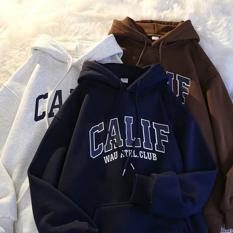 Women's Cozy Fleece-Lined Loose Fall Sweater