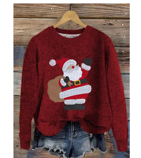 Festive Christmas Loose Crewneck Sweatshirt for Men & Women