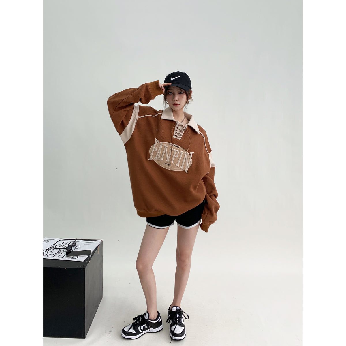 Cozy Waffle Knit Long Sleeve Pullover Sweater