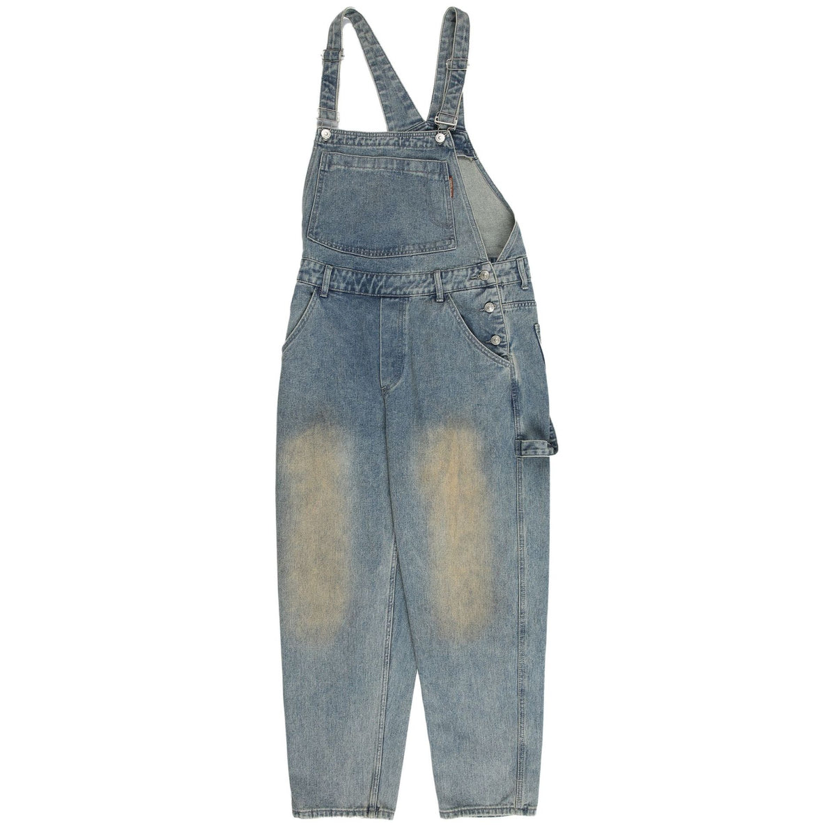 Retro Washed Vintage Washed Strap Cargo Jeans Men And Women