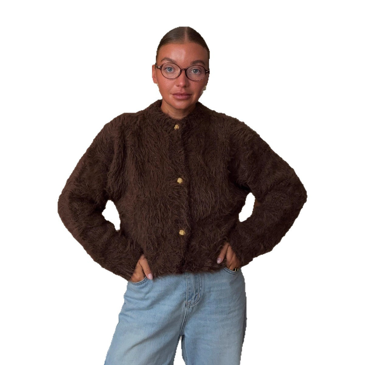 Mink Knitted Sweater Cardigan for Women