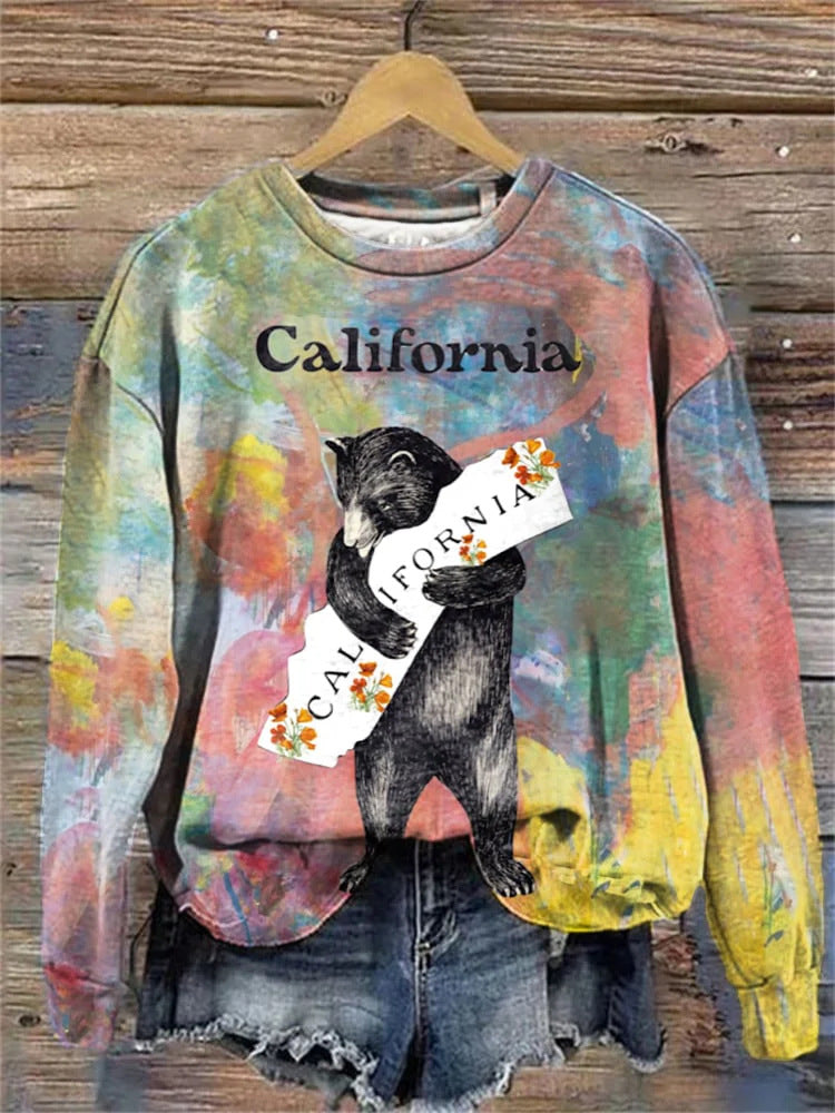 Round Neck Sweater V-neck Women's California Strong Outdoor Casual