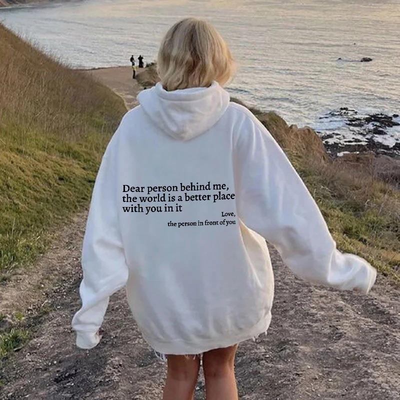 Women's Brushed Fleece Letter Graphic Hoodie
