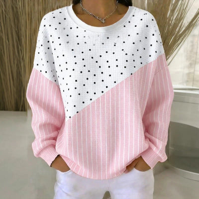 Loose Fit Long‑Sleeve Trendy 3D Print Top – Comfortable Streetwear