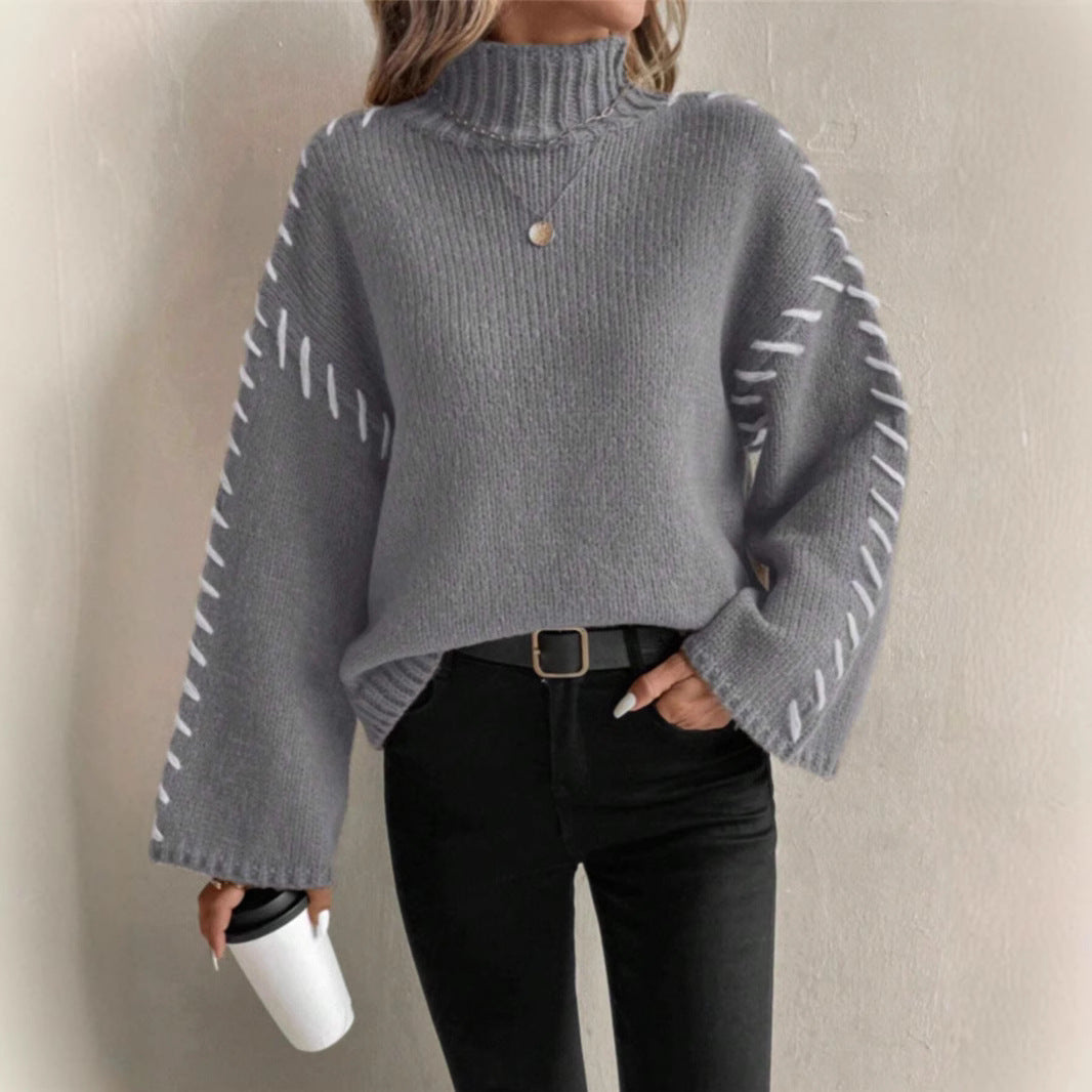 Long Sleeve Casual Loose Knitted Sweater