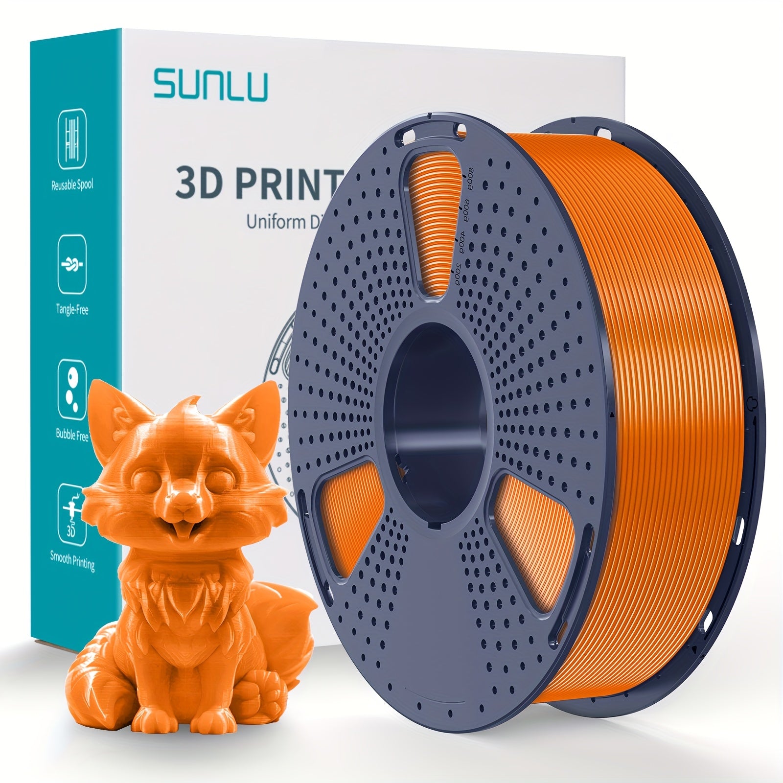 High Toughness PETG 3D Printer Filament, 1.75 mm ±0.02 mm, 1 kg Spool (2.2 lb) – Less Stringing, Smooth Layer Adhesion, Indoor & Outdoor Use
