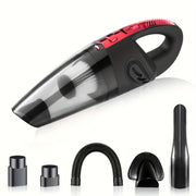 Car Vacuum Cleaner, Handheld Vacuum Cleaner With 4200PA Super Strong Suction, 1800mAh Large Capacity, Low Noise, With Five Matching Accessories For Car Interior Care, Home And Pet Cleaning, Car...