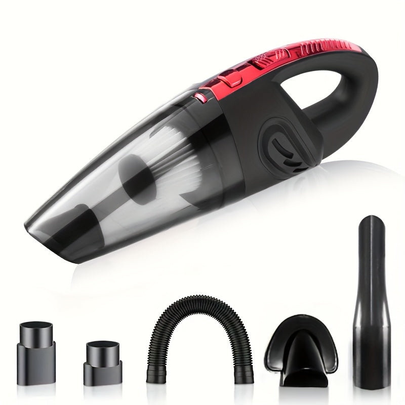 Car Vacuum Cleaner, Handheld Vacuum Cleaner With 4200PA Super Strong Suction, 1800mAh Large Capacity, Low Noise, With Five Matching Accessories For Car Interior Care, Home And Pet Cleaning, Car...