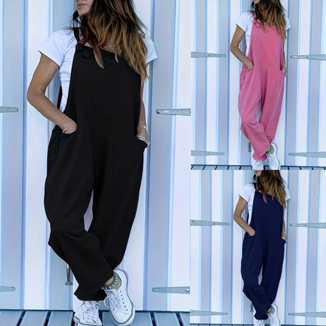 Women's Casual Sleeveless Workwear Camisole Jumpsuit