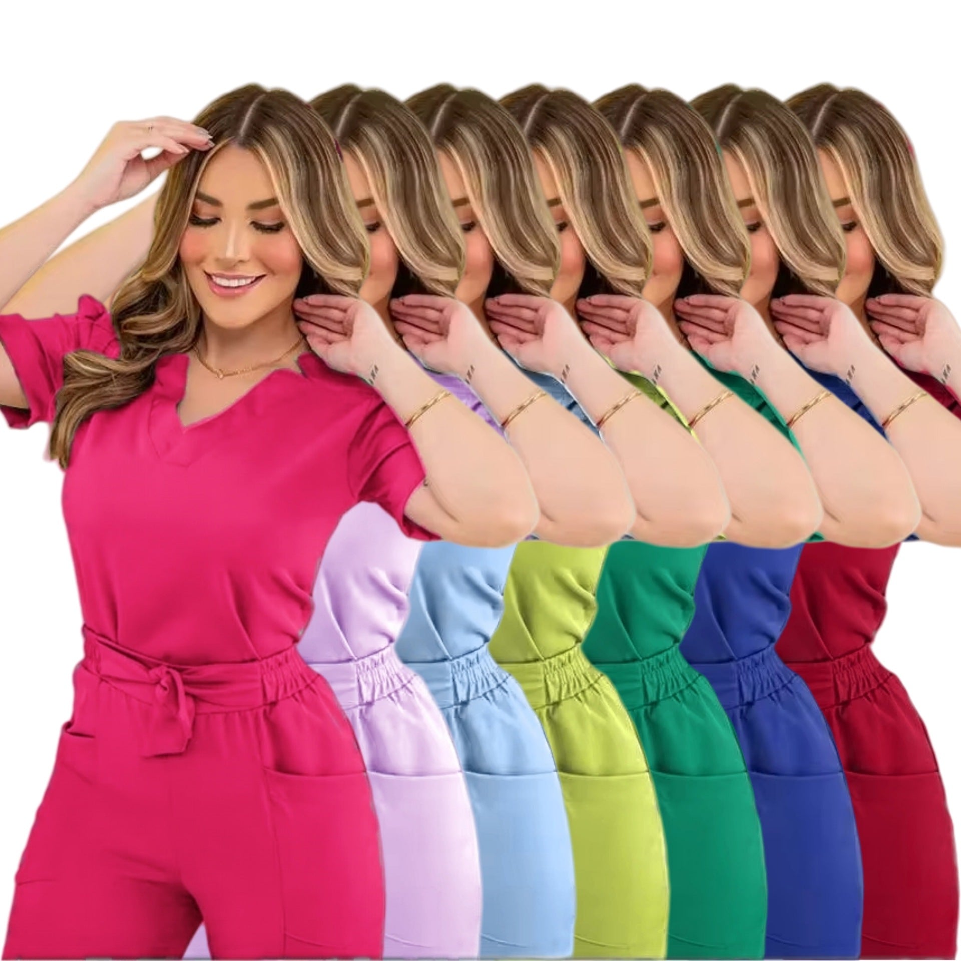 Women's Short Sleeve Work Uniform & Scrub Suit