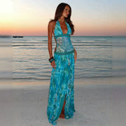 New Sexy Backless Spicy Girl Print Dress