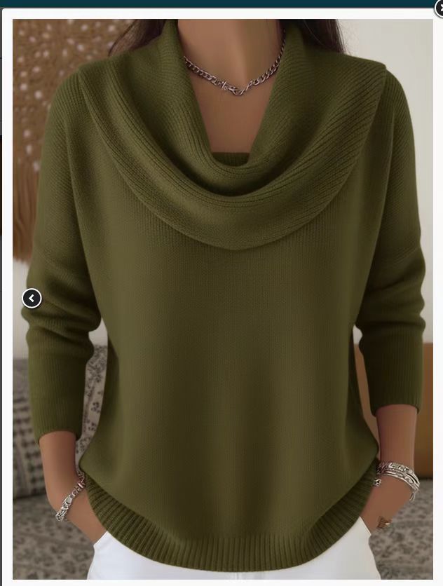 Autumn and Winter New Solid Color Long-sleeved Sweater