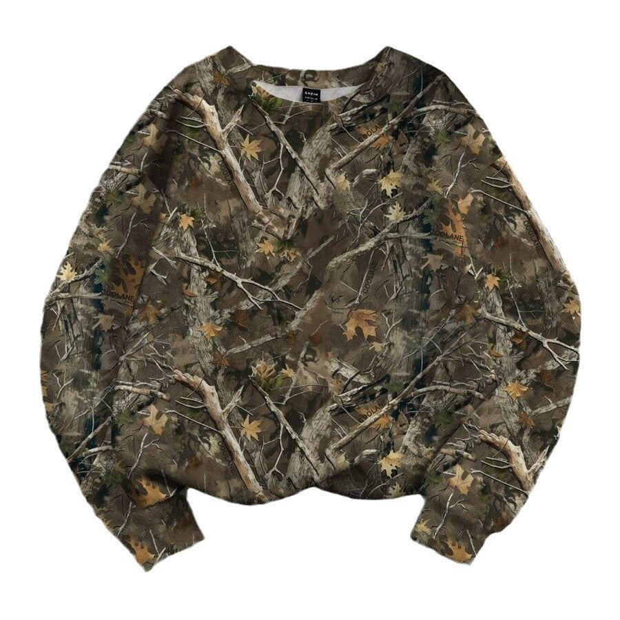 Plus Size Printed Crew Neck Pullover Sweatshirt
