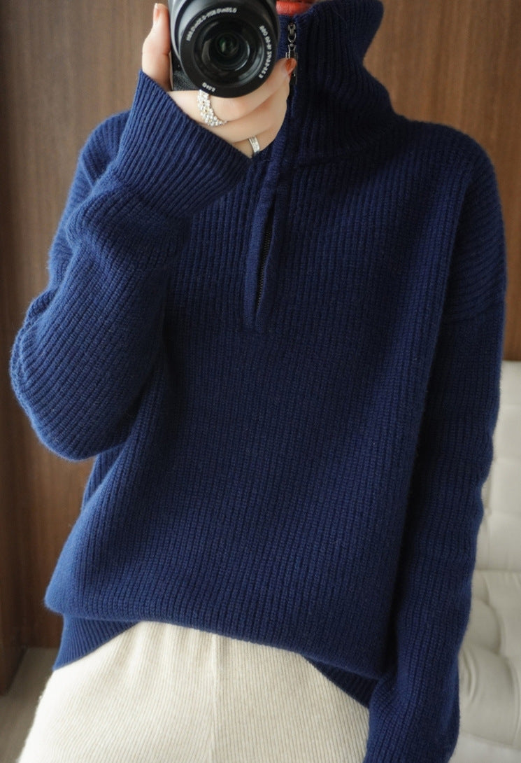 Women's Thickened Pullover Knitted Sweater Top