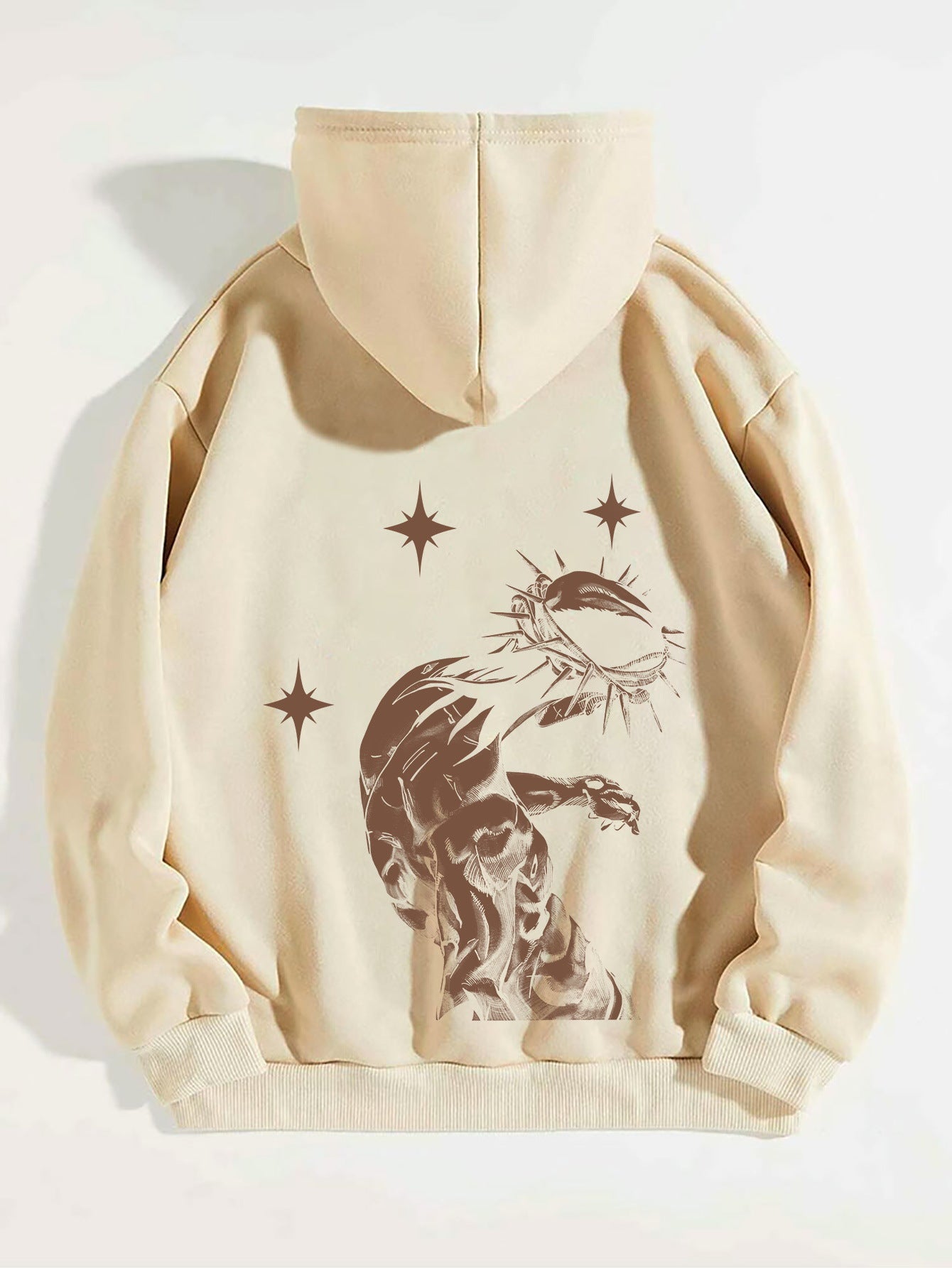 Cozy Jesus Letter Print Brushed Hoodie for Women