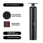 42mm 2‑in‑1 Foot and Nail Grinder with USB Charging, 3‑Speed Adjustment and 16 Interchangeable Heads