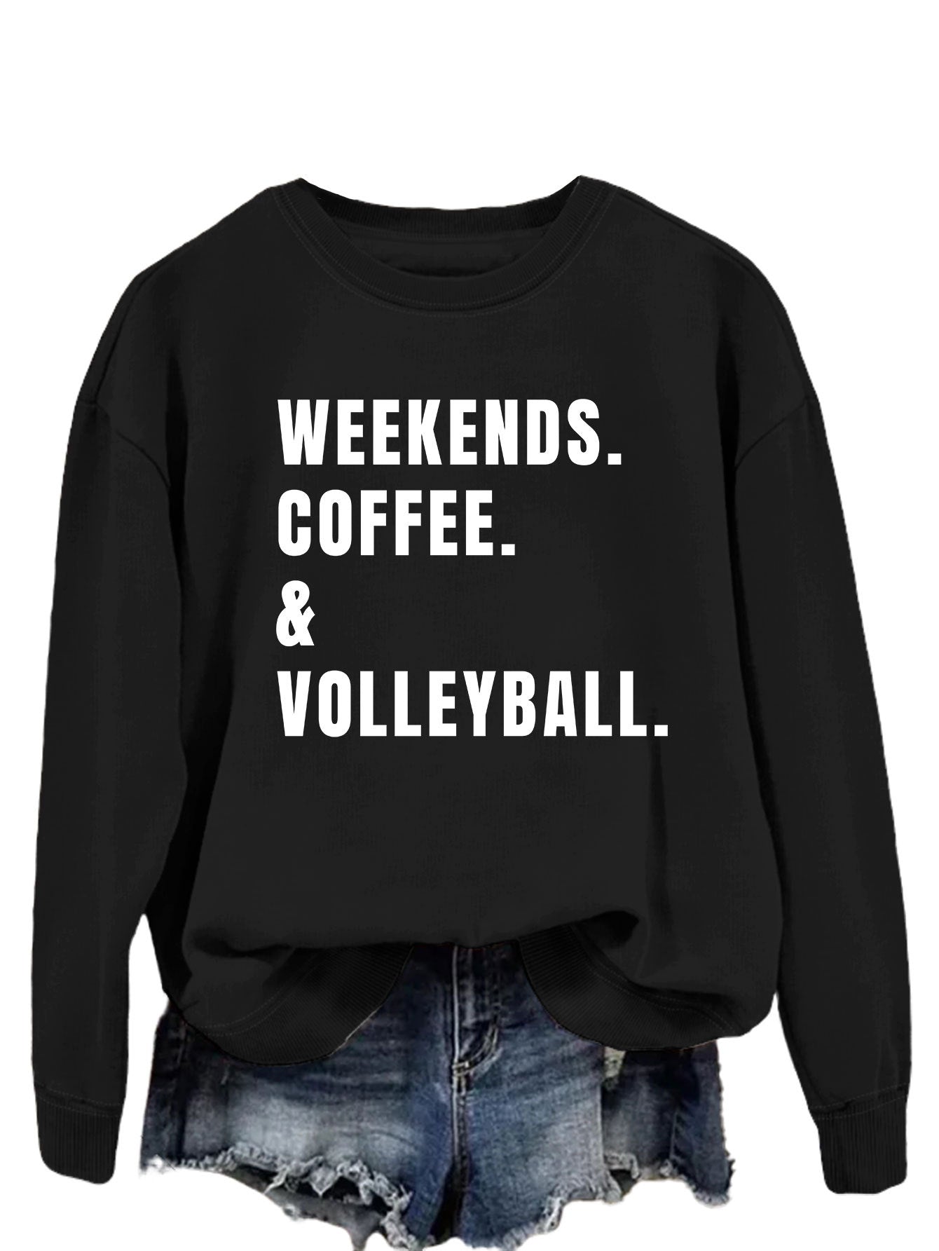 Women's Cozy Round Neck Long Sleeve Loose Sweatshirt