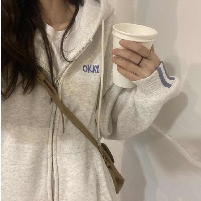 Women's Lightweight Zip-Up Hooded Sweater