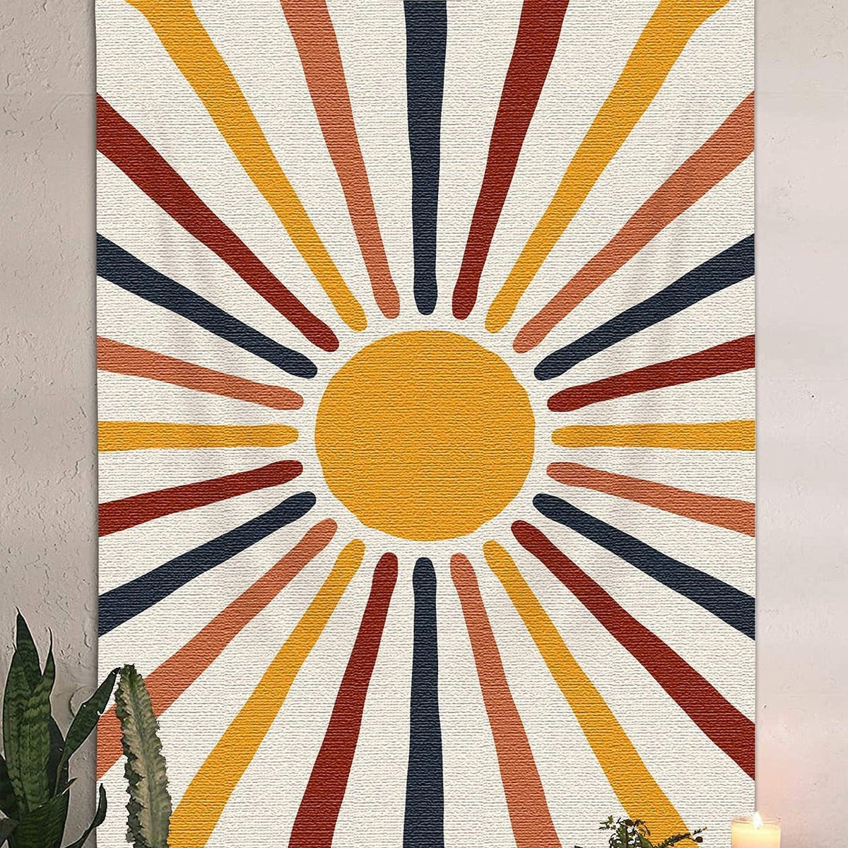 Bohemian Sun Tapestry Synthetic Fiber Retro Decor