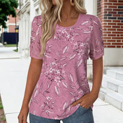 Vibrant 3D Retro Print Short‑Sleeve Top – Effortless Style