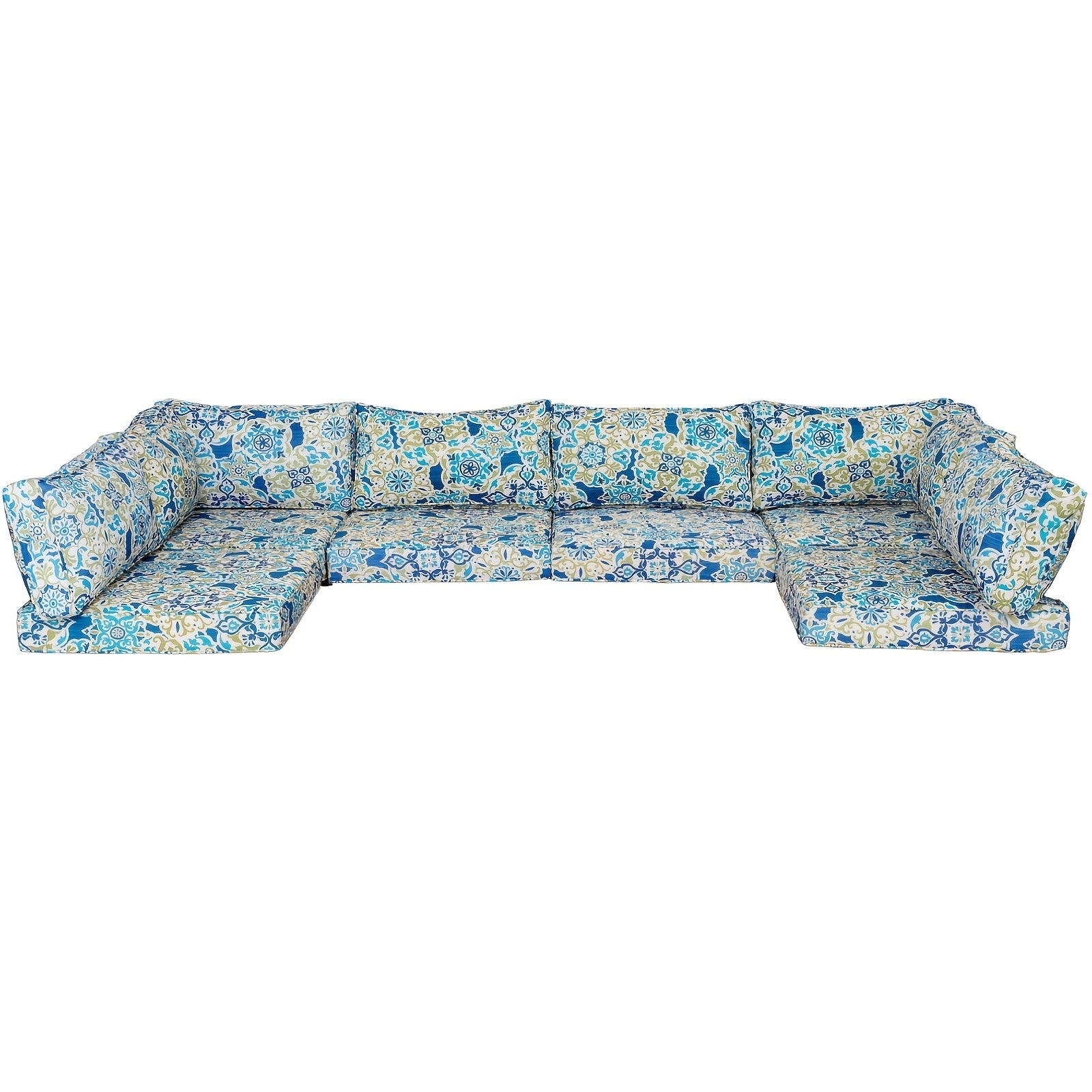 Replacement Cushions for Outdoor Furniture, 14pcs Patio Water-Resistant Replacement Sofa Cushions Splash-Proof And Fade Resistant Couch Cushion Fits 6-Seat Sectional Rattan Conversation Set