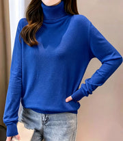 Womens Turtleneck Pullover Sweater Top