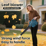 Cordless Brushless Leaf Blower & Handheld Vacuum - Heavy-Duty Lithium-Ion, Lightweight Portable Multi-Purpose Blower/Vacuum/Dust Collector for Lawn, Car, Driveway, - Compatible with Plug (No Required
