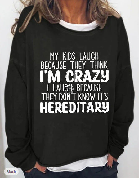 Cozy Oversized Letter Print Crewneck Sweatshirt