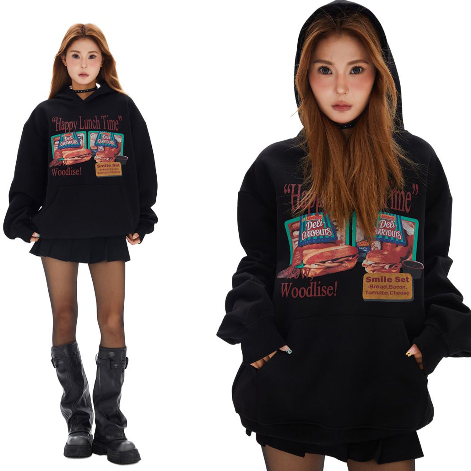 Women's Thickened Hooded Sweatshirt Cozy Fleece Pullover