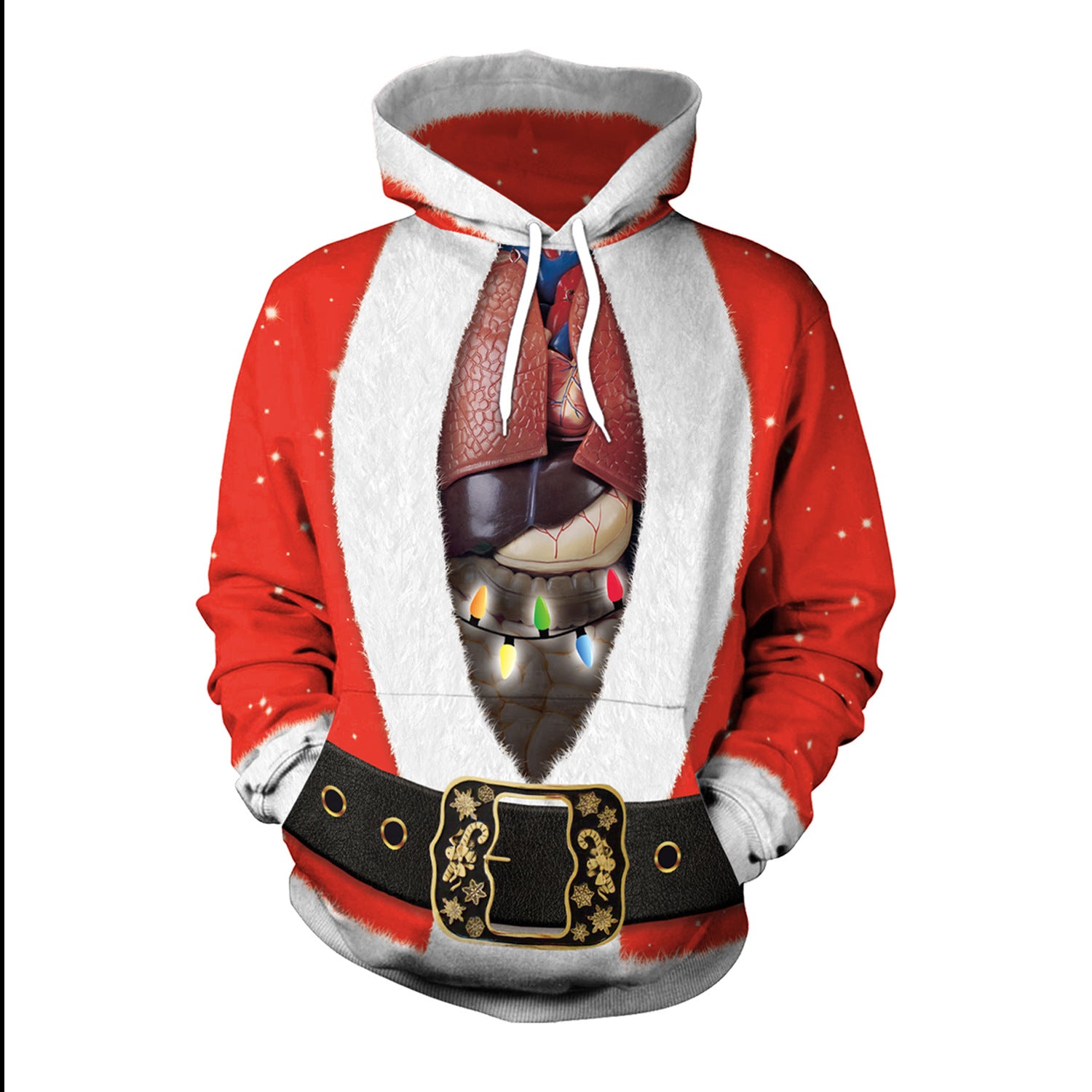 Festive Christmas Hooded Sweater Dress for Women