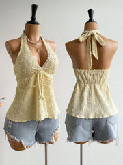 Stylish Backless Halter Neck Cami Tops