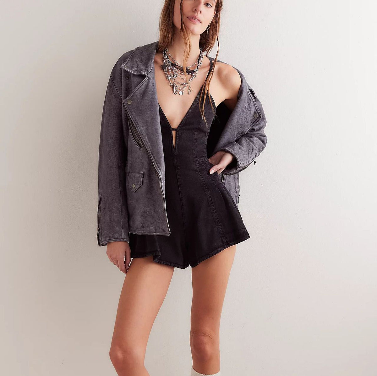 Cowboy Siamese Shorts Women's Clothing Loose Jumpsuit
