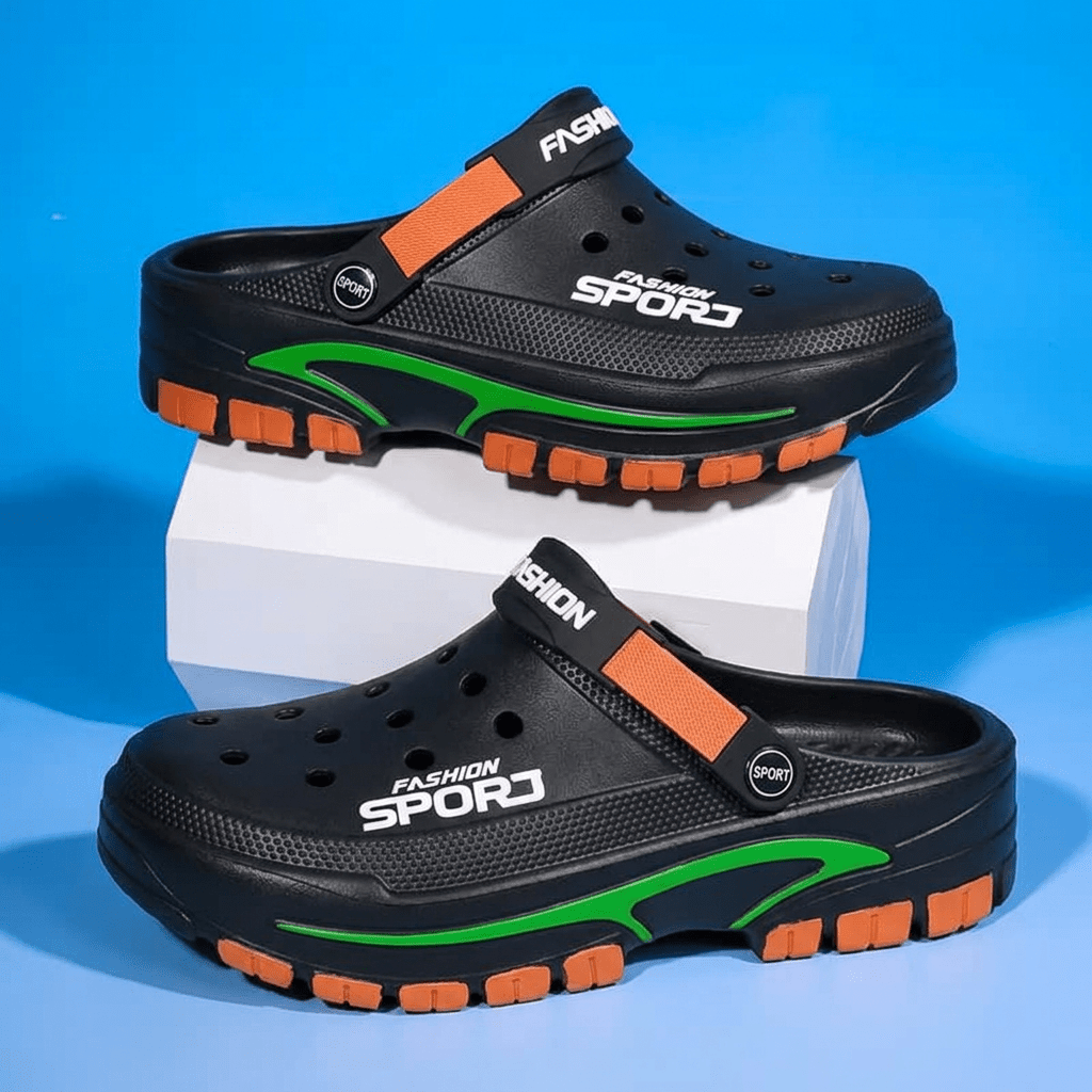 Men's Summer Perforated Sandals – Thick‑Sole, Anti‑Slip, Breathable and Comfortable
