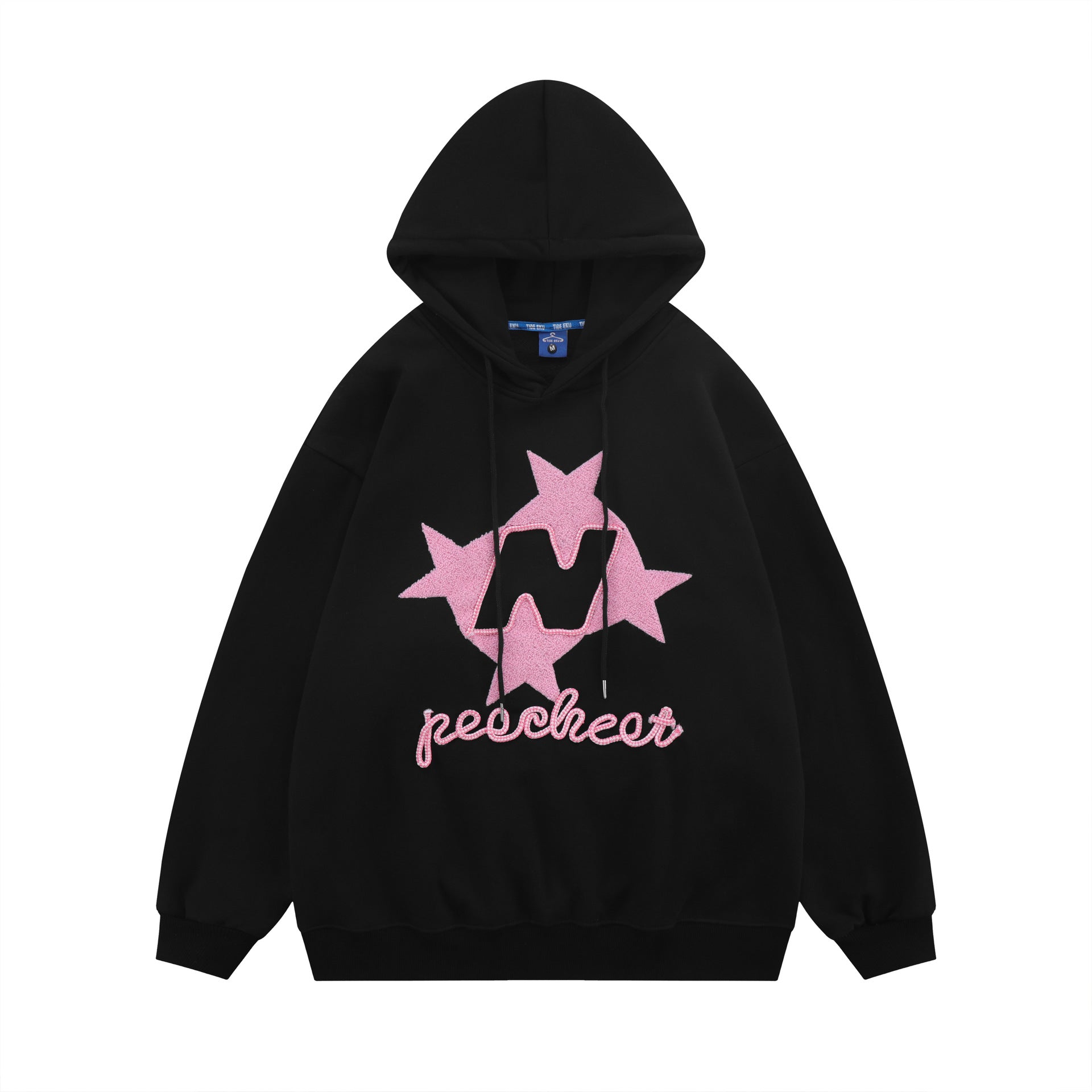 Cozy Embroidered Letter Crewneck Sweater
