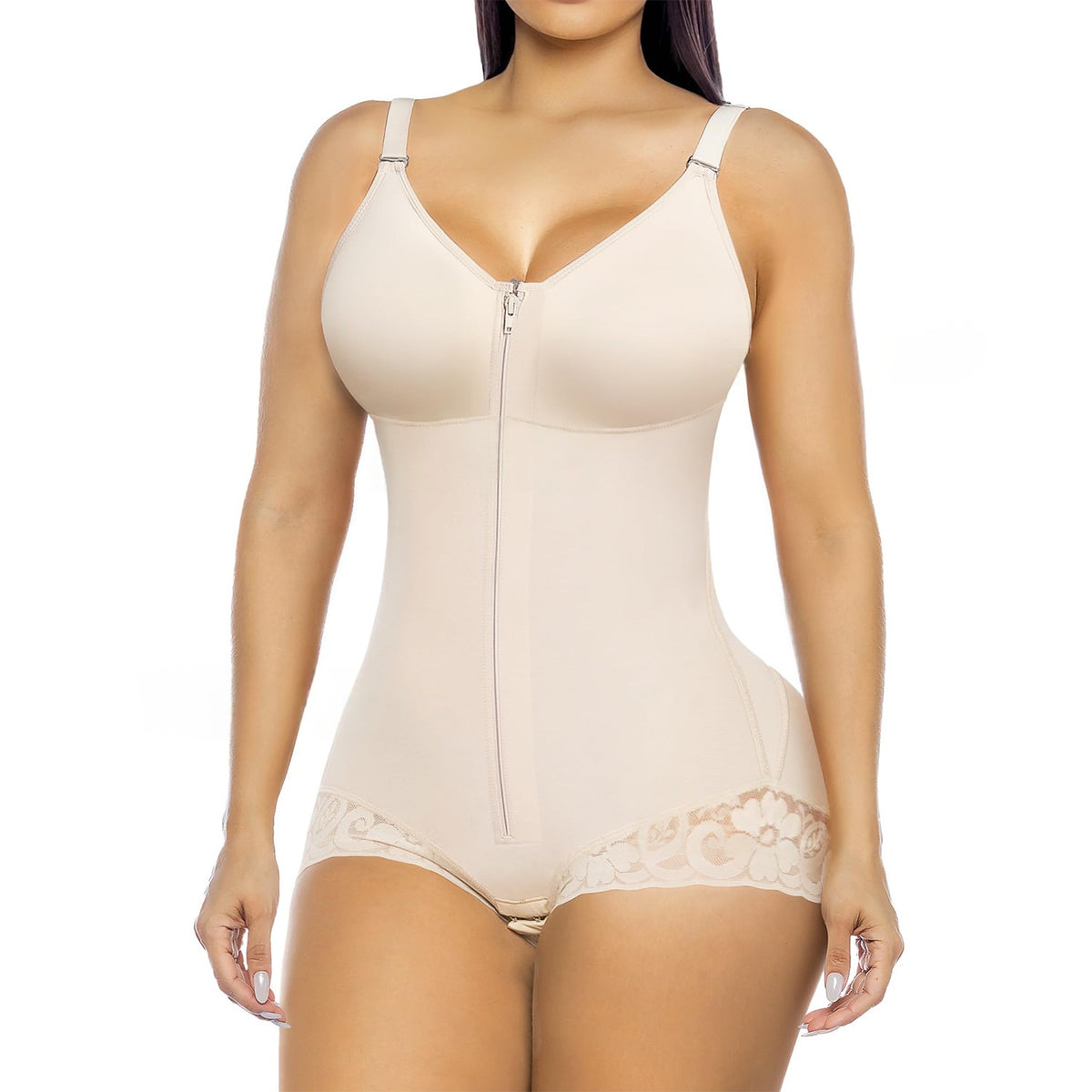 Plus Size Seamless Compression Body Shaper & Tummy Control Bodysuit