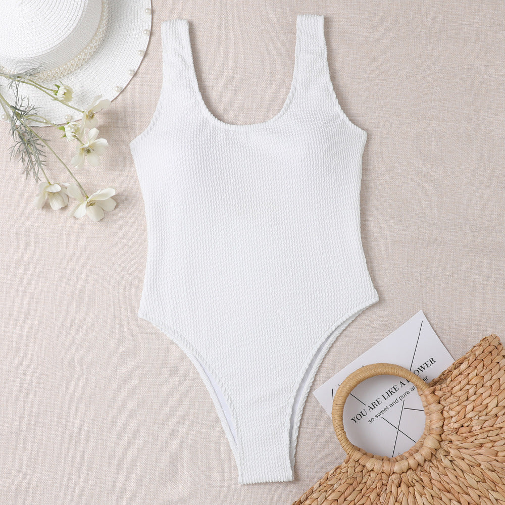 New Siamese Conservative Double-shoulder Strap Women's Swimsuit
