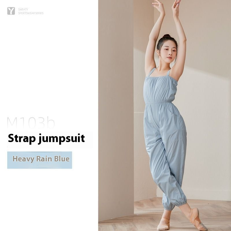 Sweat-Wicking Dance & Fitness Jumpsuit for Women