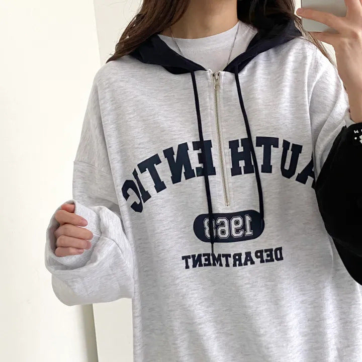 Niche Style Zip-Up Hoodie Sweatshirt