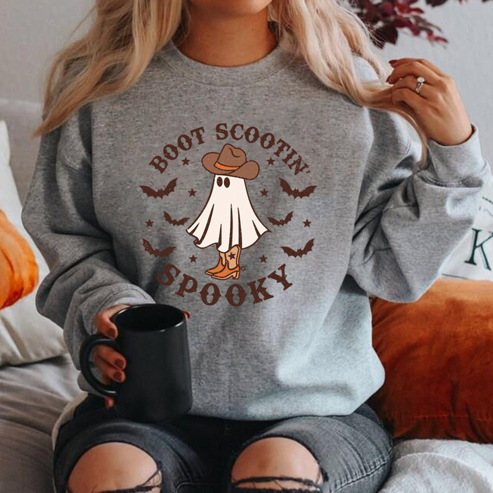 Boot Scootin Spooky Cowboy Ghost Halloween Hoodie