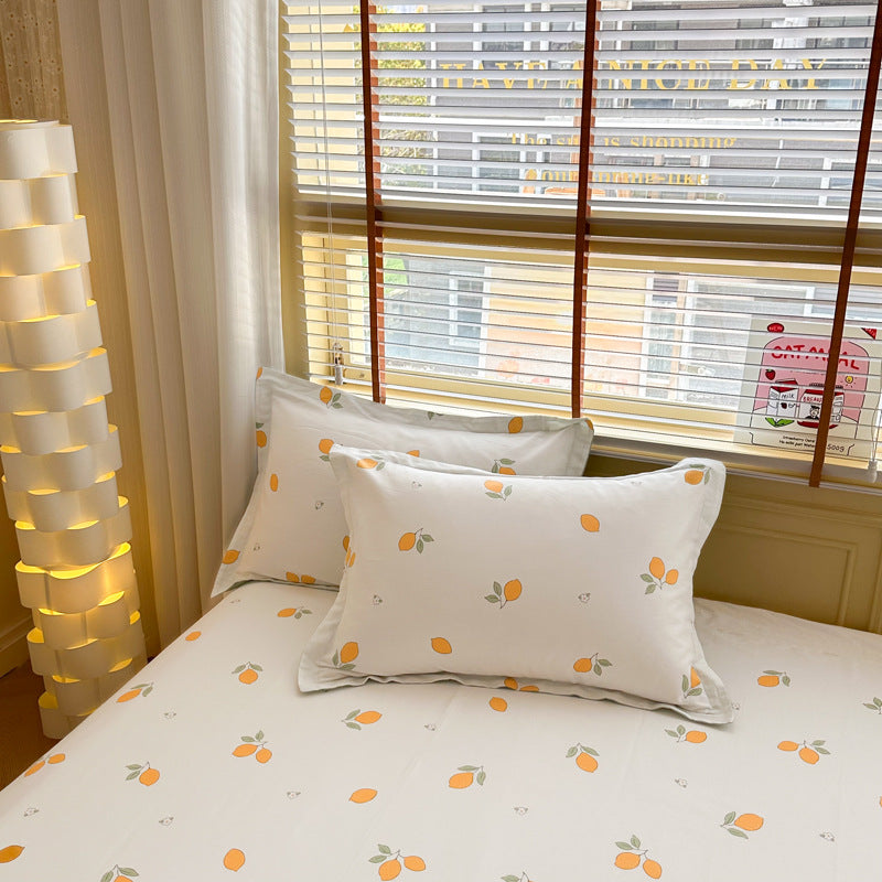 100% Cotton Twill Pillowcases Pair, Reactive Dyeing, Modern Minimalist