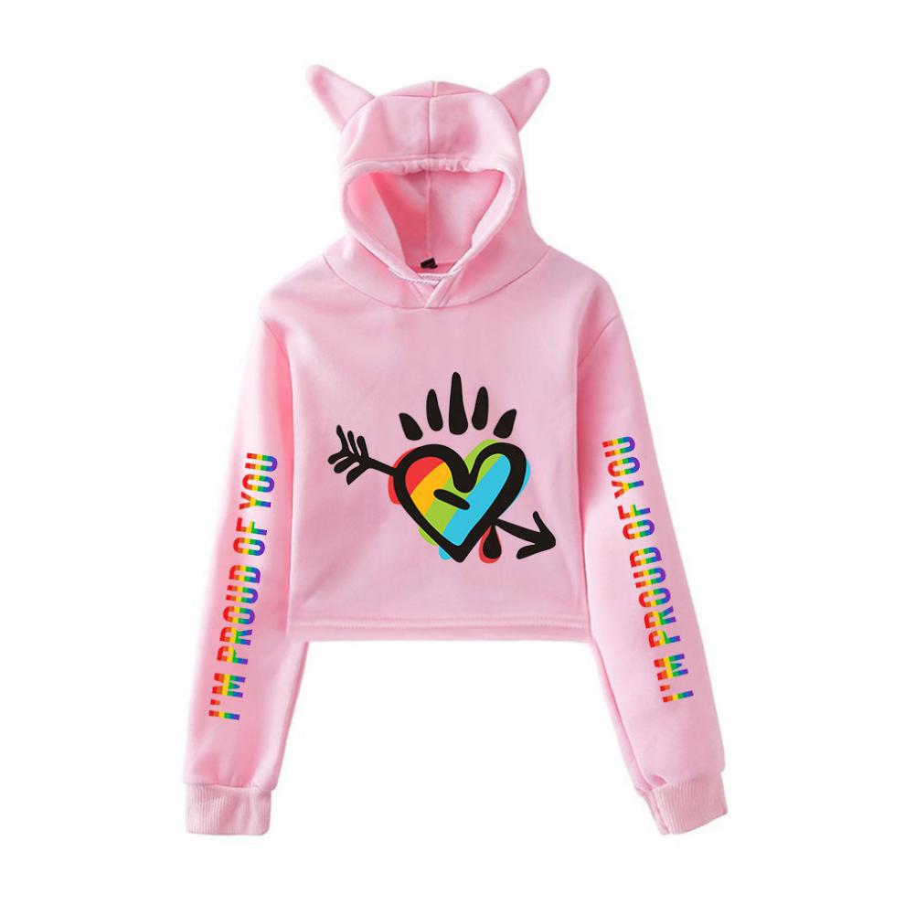 Cute Cat Ear Cropped Navel Sweater