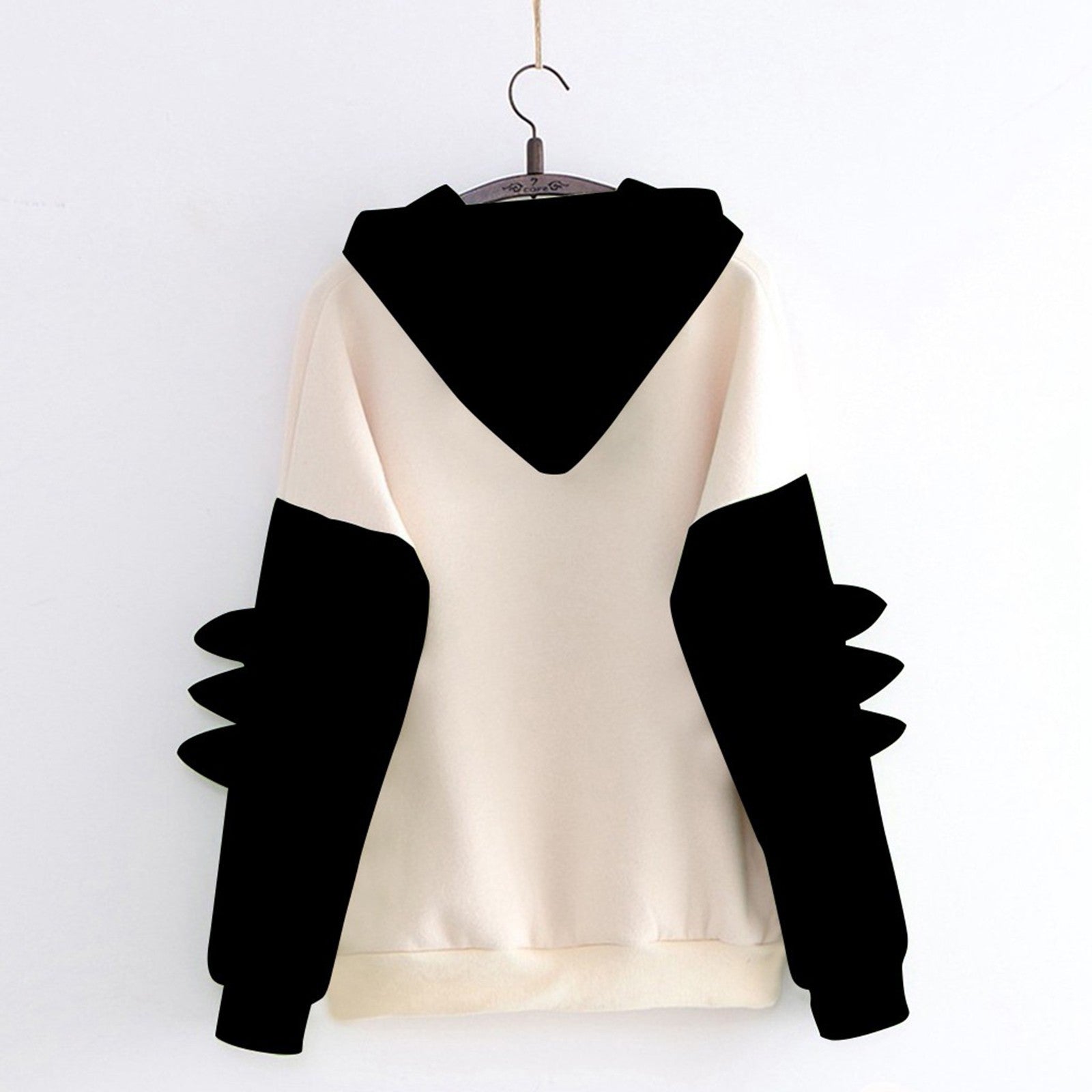 Korean Cute Dinosaur Contrast Color College Pullover Sweater
