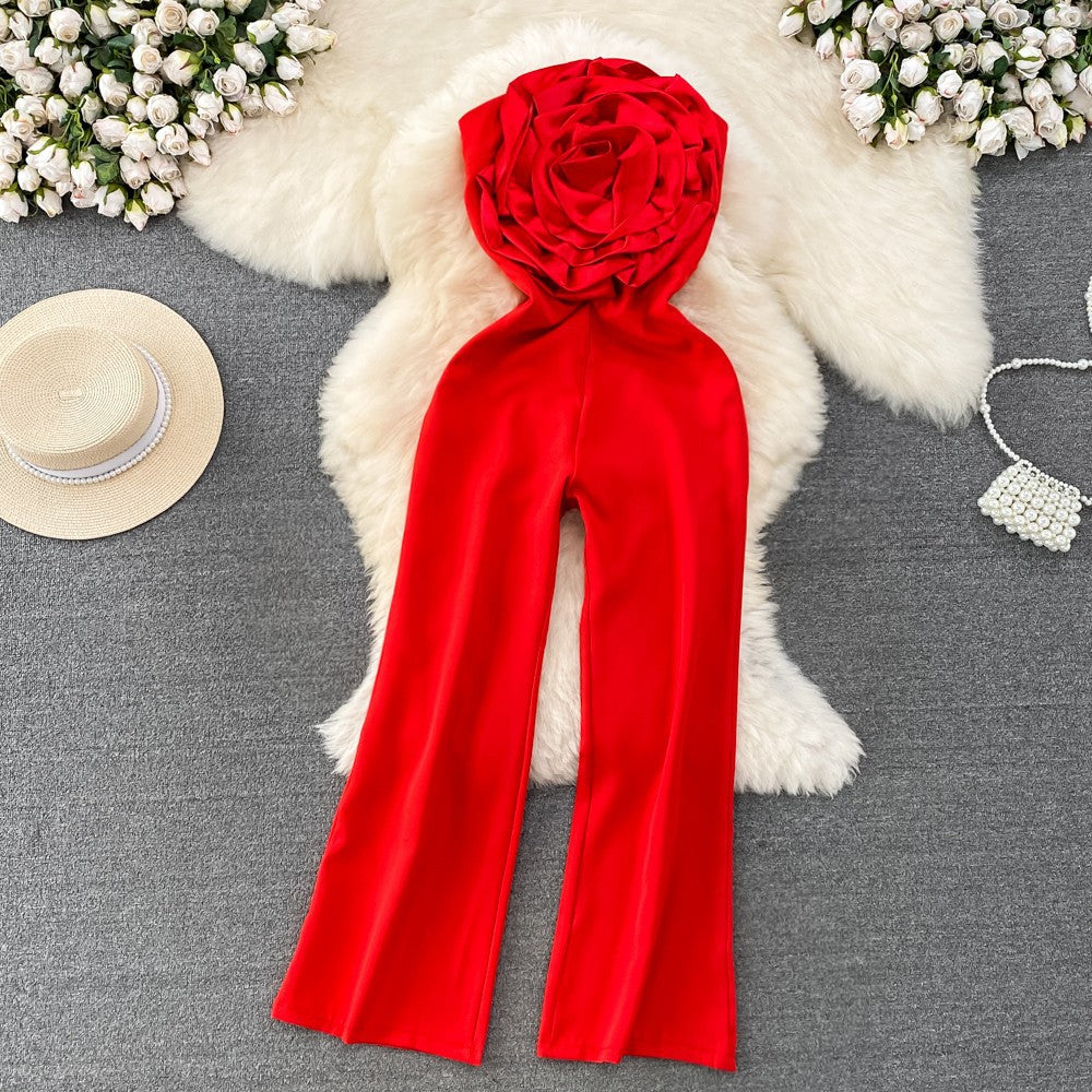 Women's Chic Straight Wide-Leg Jumpsuit