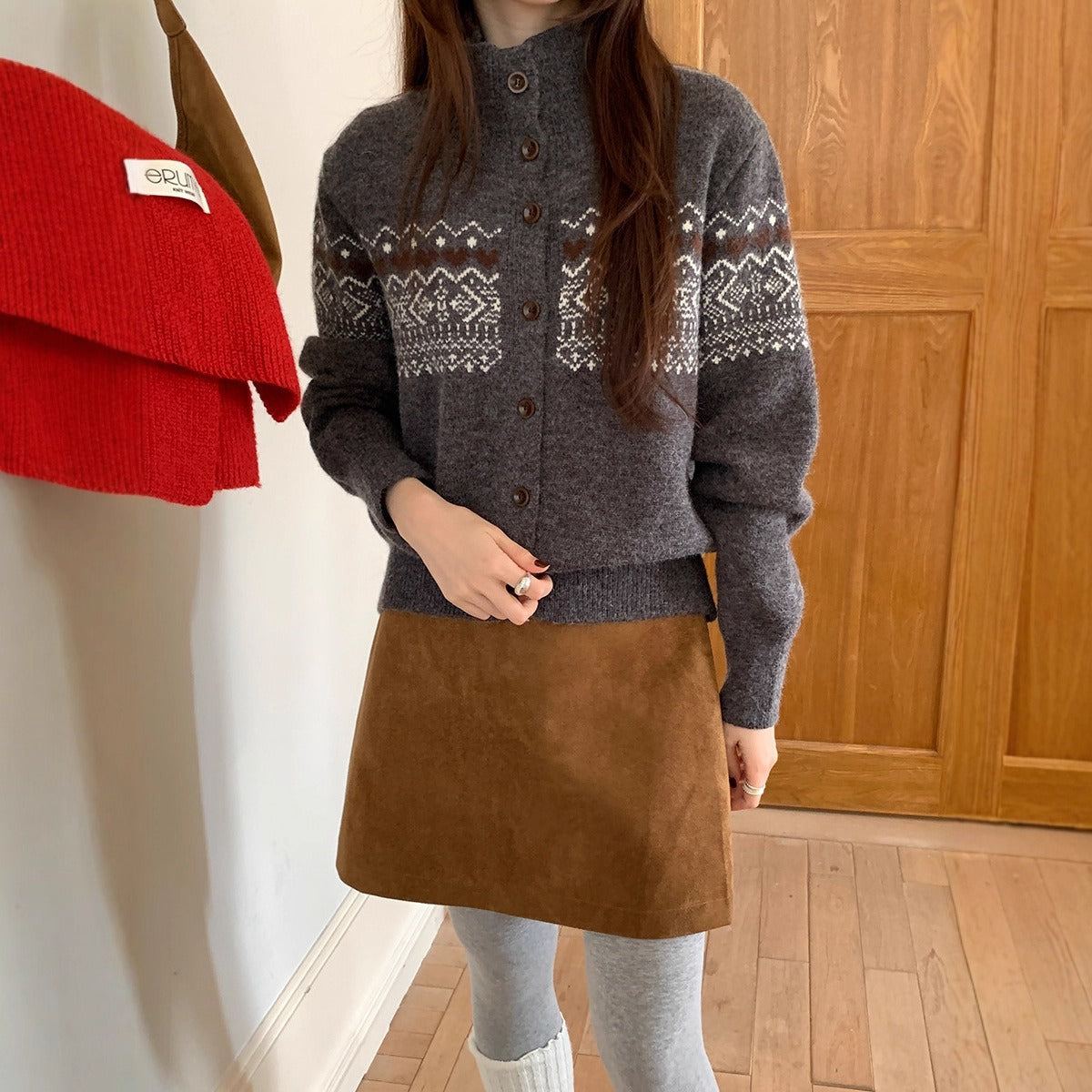 Fair Isle Knitted Long-sleeve Sweater