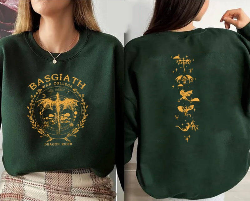 Gold Dragon Fourth Wing Fantasy Bookish Sweatshirt