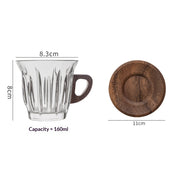 Modern Wooden Handle Coffee Cup Set