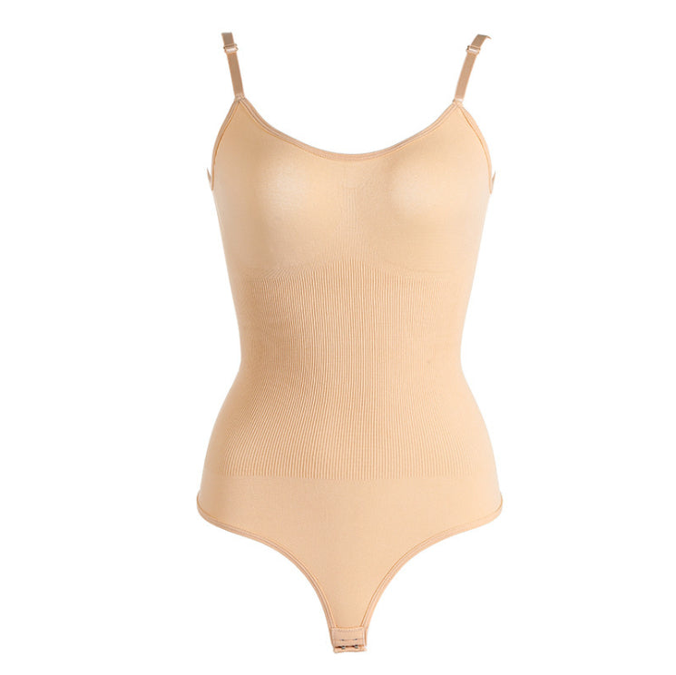 Women's Chest Support Belly Contracting And Body Slimming Breasted Jumpsuit